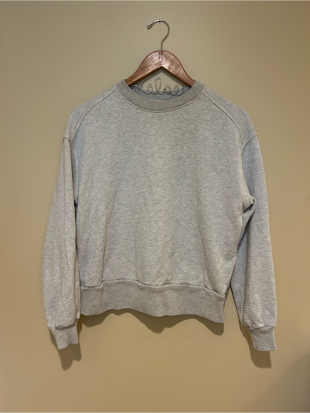 Everlane Women’s Classic Crewneck Sweatshirt Oversized Gray 100% Cotton Size XXS